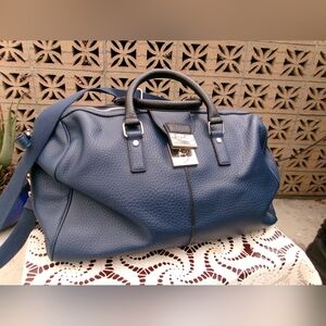 Ted Baker Elegant Blue Leather Textured Bag